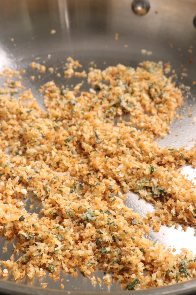 jalapeno popper bucatini breadcrumb topping