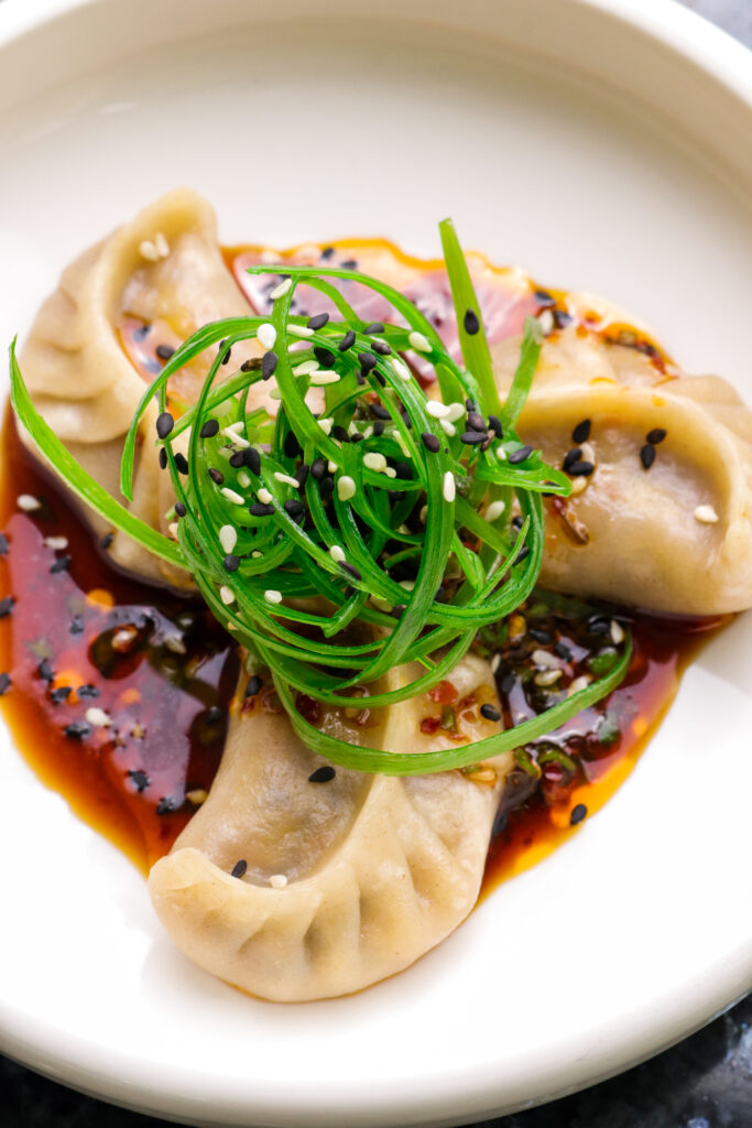 steamed veggie dumplings