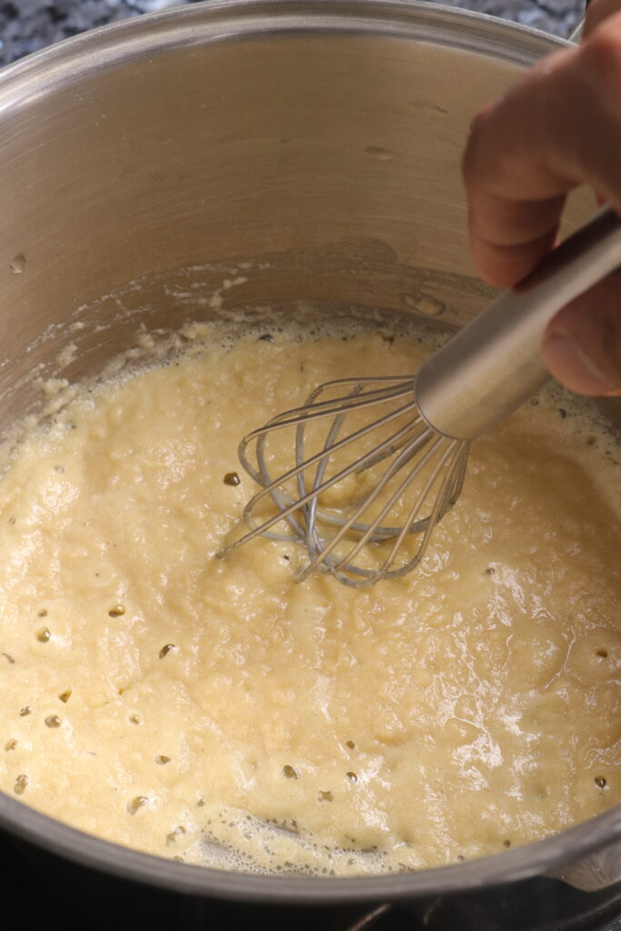 whisk butter and flour in a pan