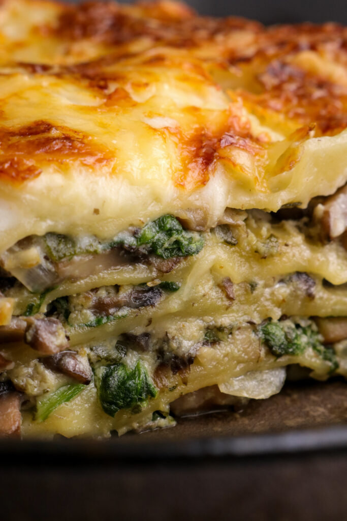 Mushroom and chestnut lasagne