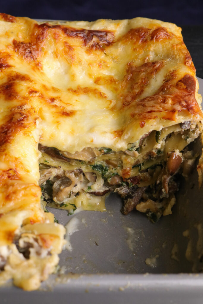 mushroom and chestnut lasagne