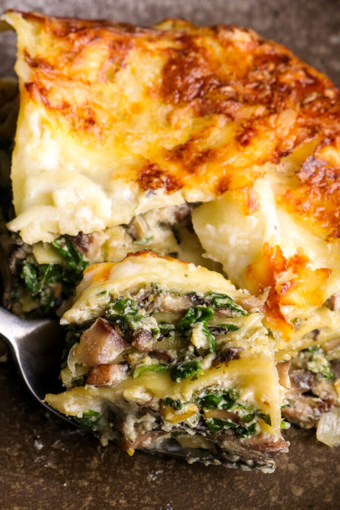 Mushroom and chestnut lasagne