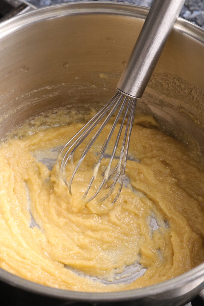 butter and flour roux in a pan