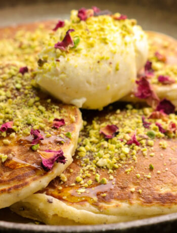 Pistachio Kulfi Pancakes