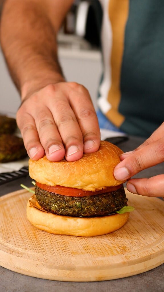 homemade veggie burger