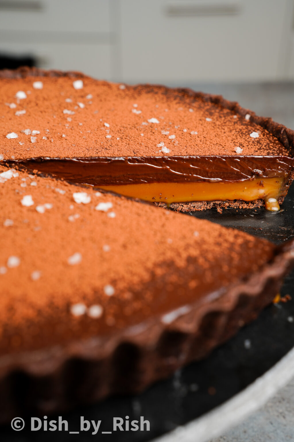 Salted Caramel Chocolate Tart Dish by Rish