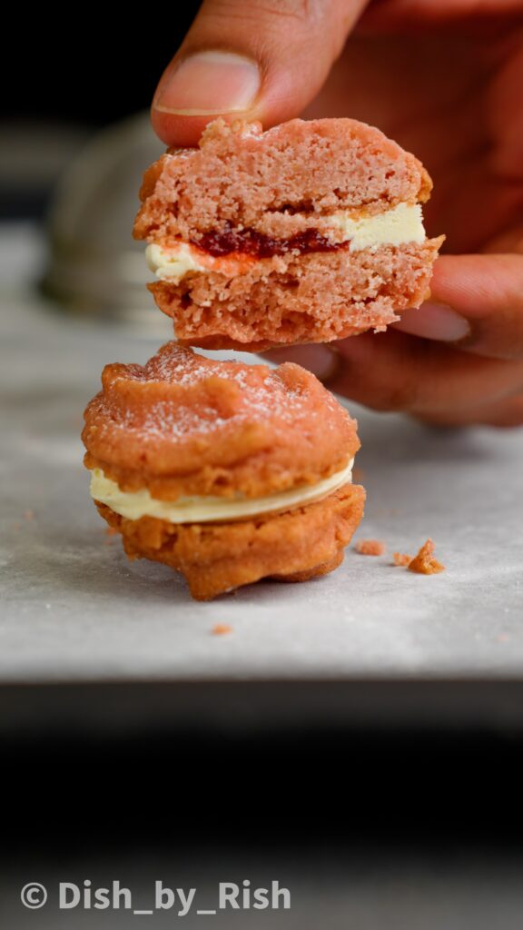 strawberry Viennese whirls