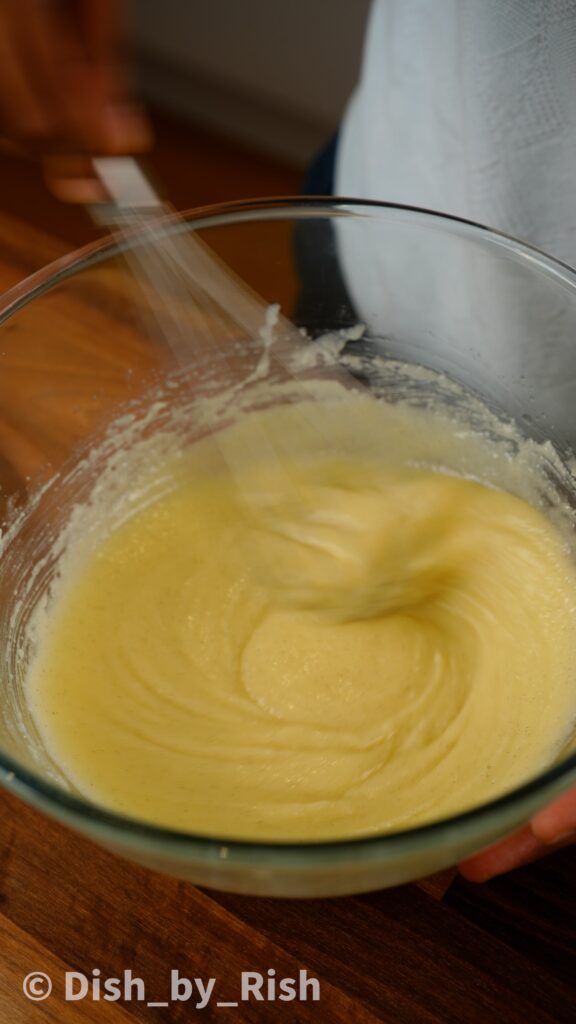 whisking until emulsified