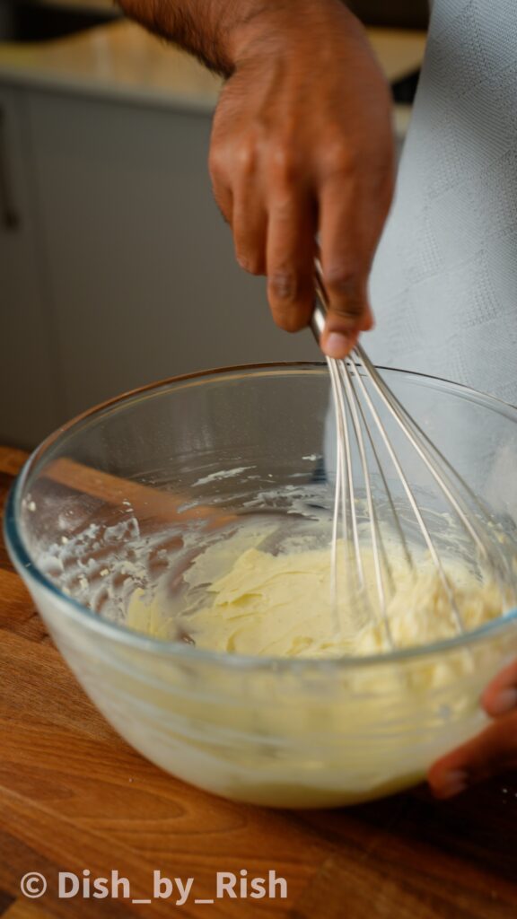 whisking mascarpone