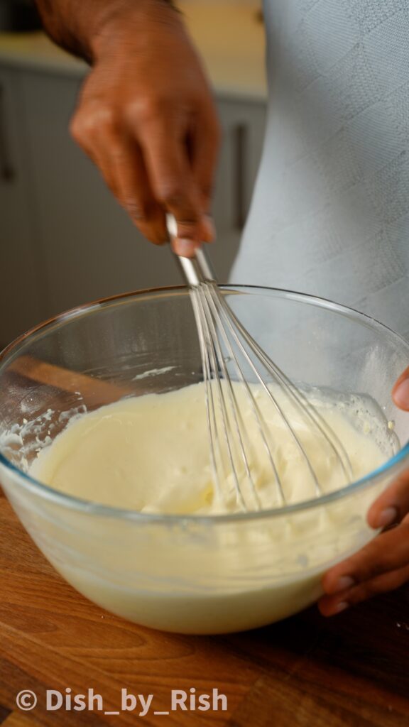 whisking mascarpone cream