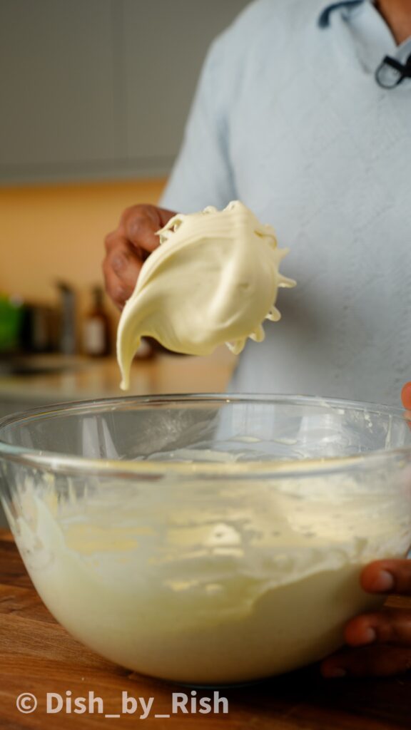 whisking mascarpone cream