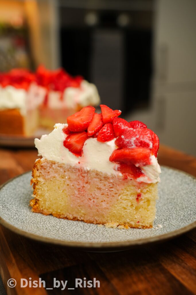 strawberries and cream cake