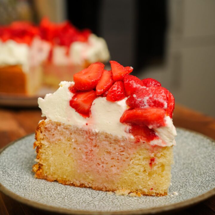 strawberries and cream cake