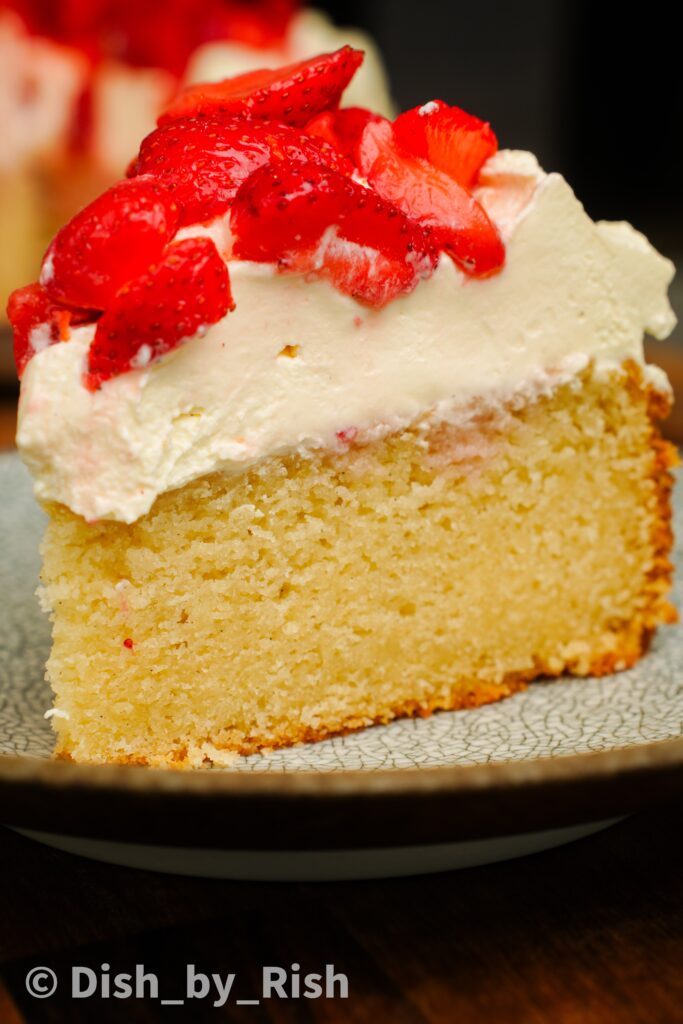 strawberries and cream cake