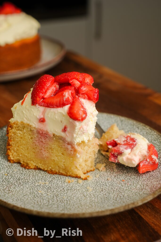 strawberries and cream cake