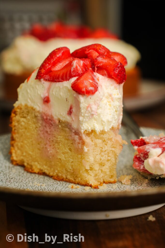 strawberries and cream cake