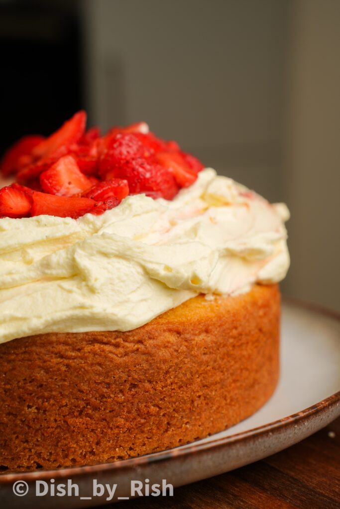 strawberries and cream cake