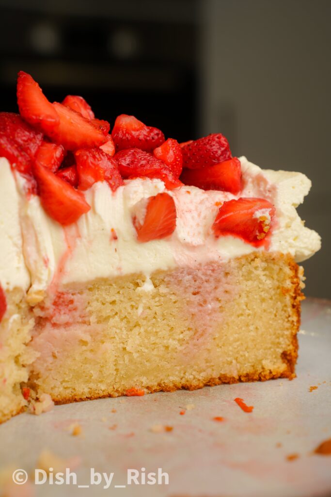 strawberries and cream cake