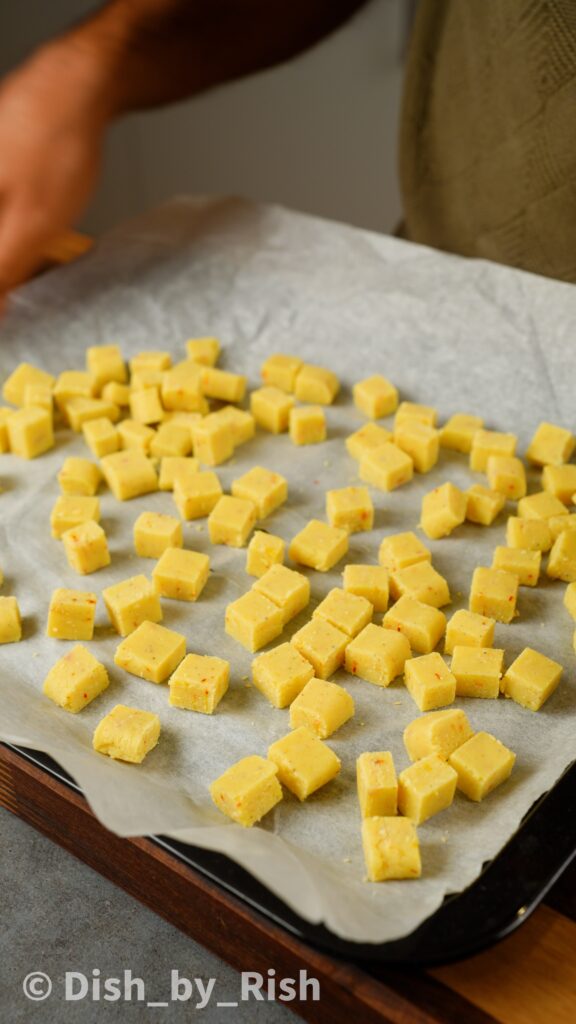 barfi cut into cubes