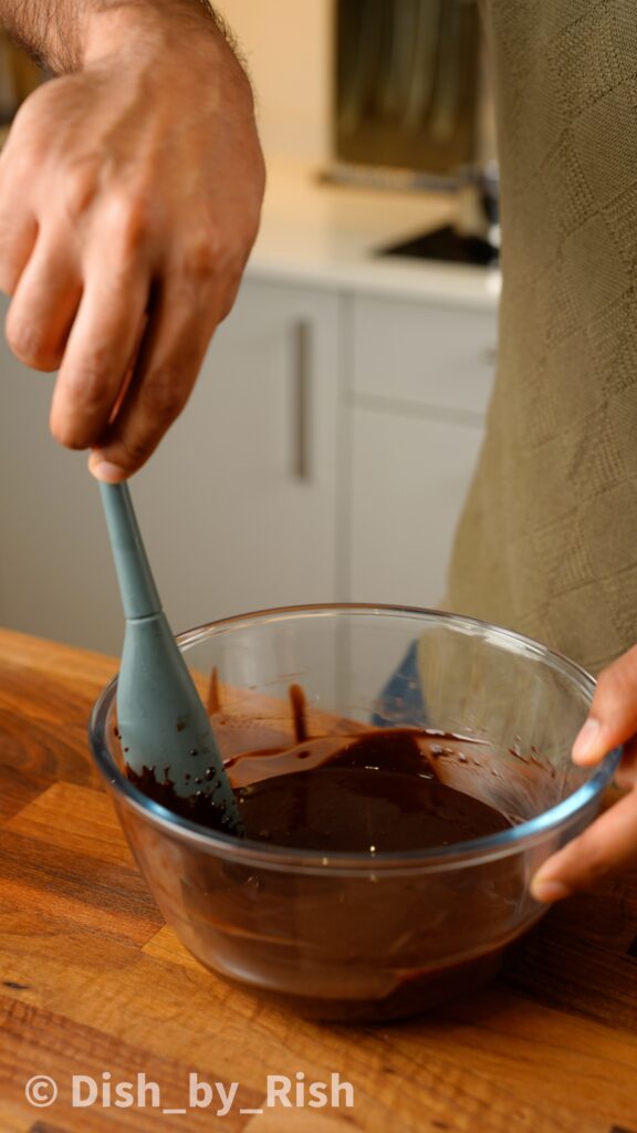 mixing chiffon batter