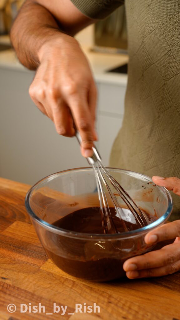 mixing chiffon batter