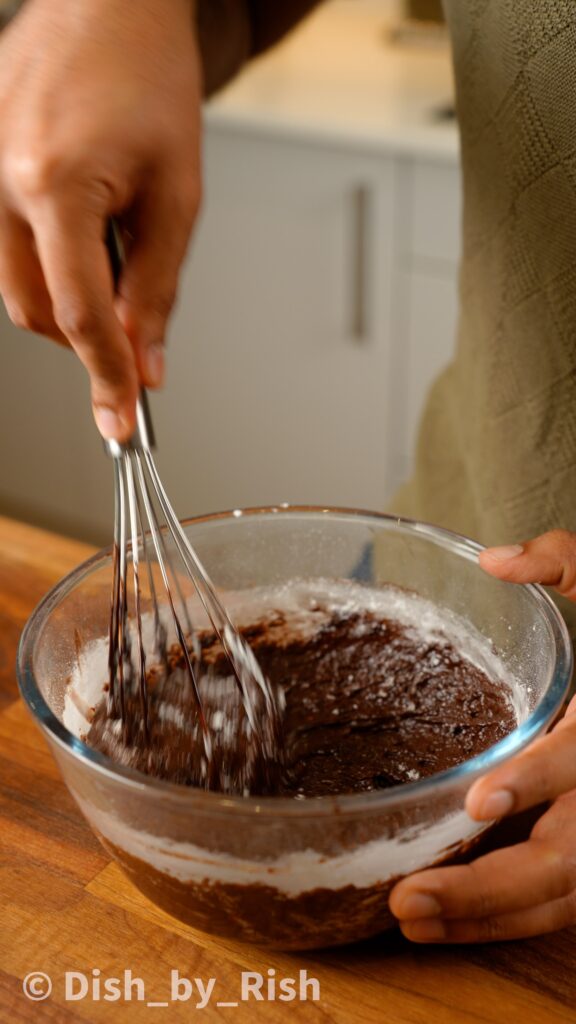 whisking chiffon batter