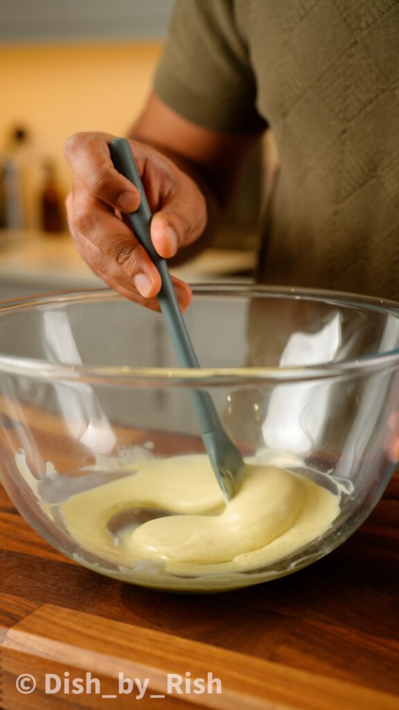 melted white chocolate in a bowl