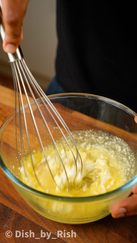 whisking cake batter