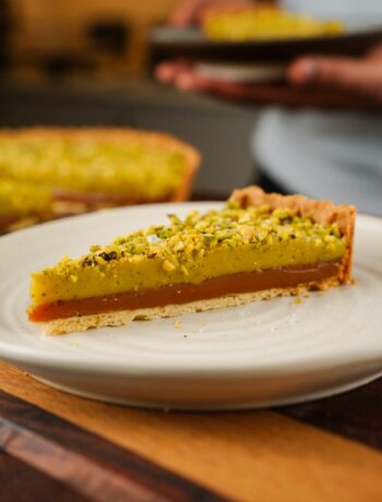 Pistachio Salted Caramel Tart