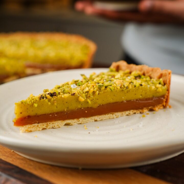 Pistachio Salted Caramel Tart