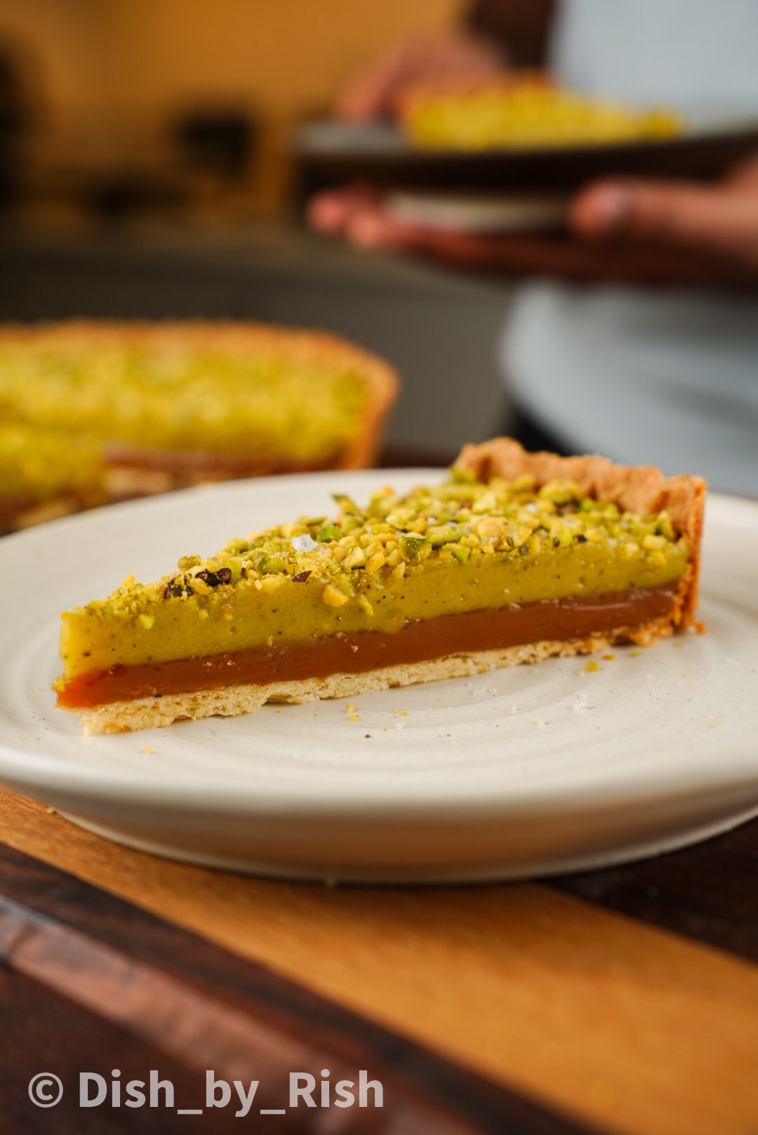 Pistachio Salted Caramel Tart