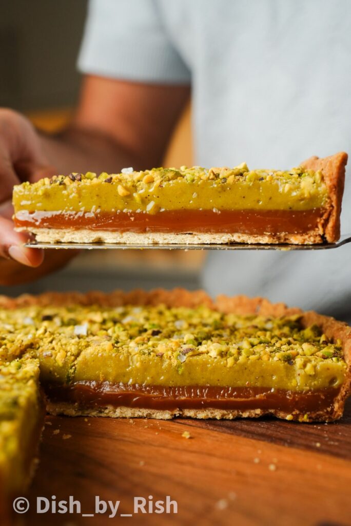 Pistachio Salted Caramel Tart