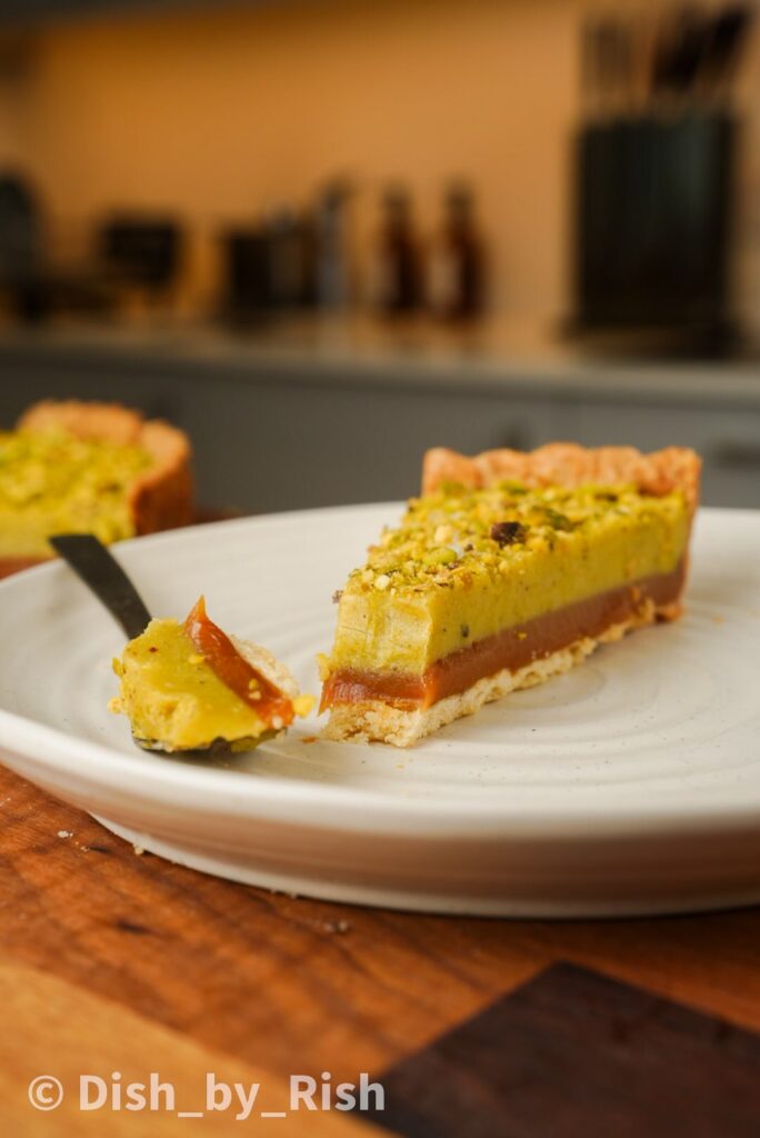 Pistachio Salted Caramel Tart