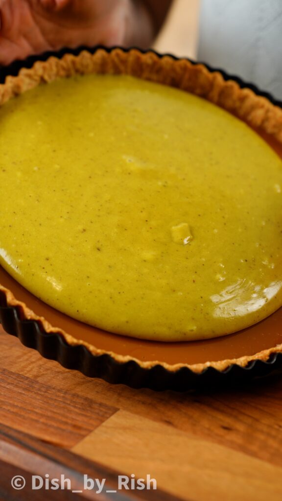 pistachio and salted caramel tart