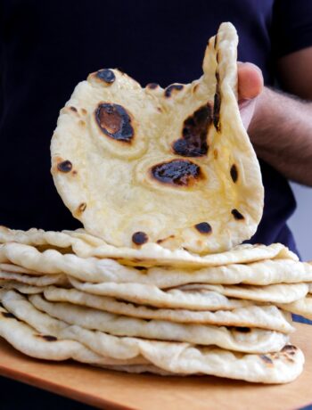 Homemade naan