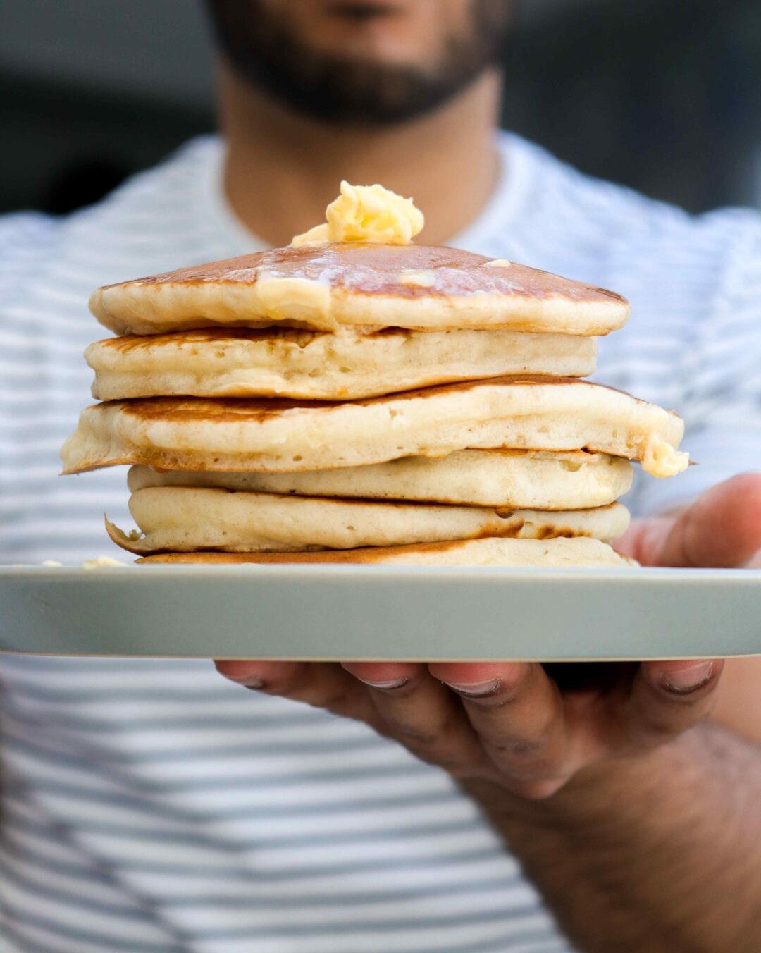 vegan fluffy American style pancakes