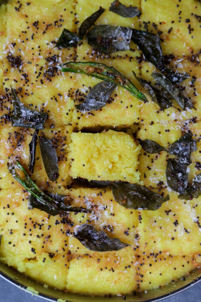 Coconut and Semolina Dhokla