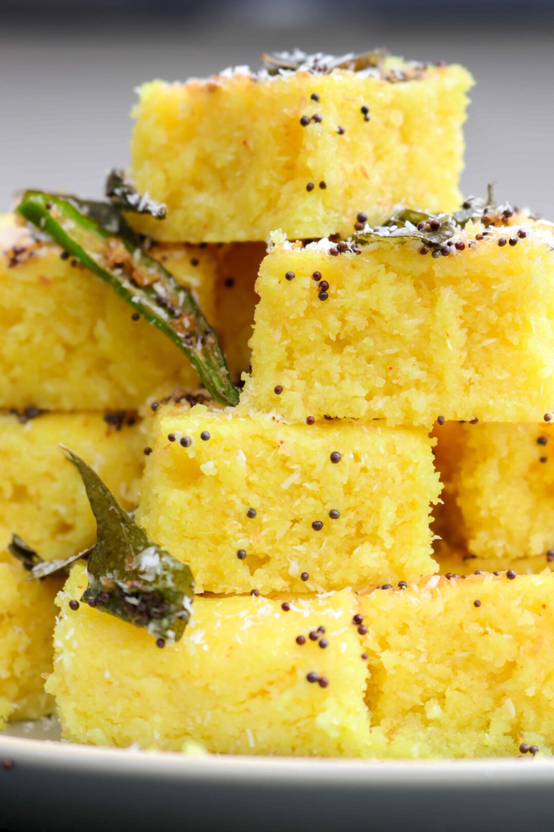 Coconut and Semolina Dhokla