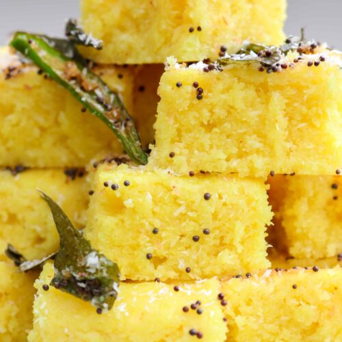 Coconut and Semolina Dhokla