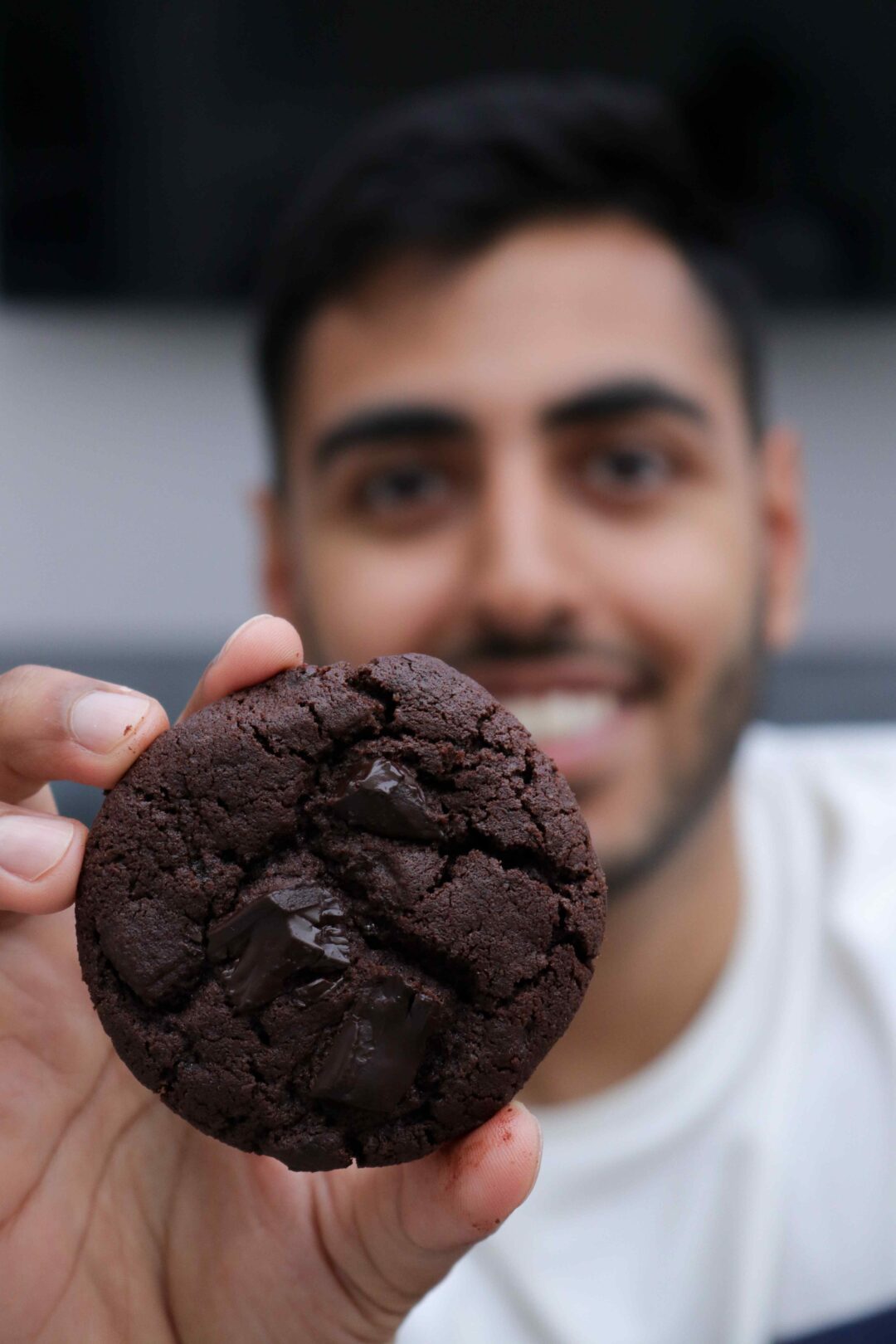 eggless double chocolate chip cookie