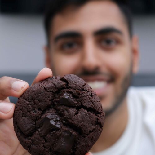 eggless double chocolate chip cookie