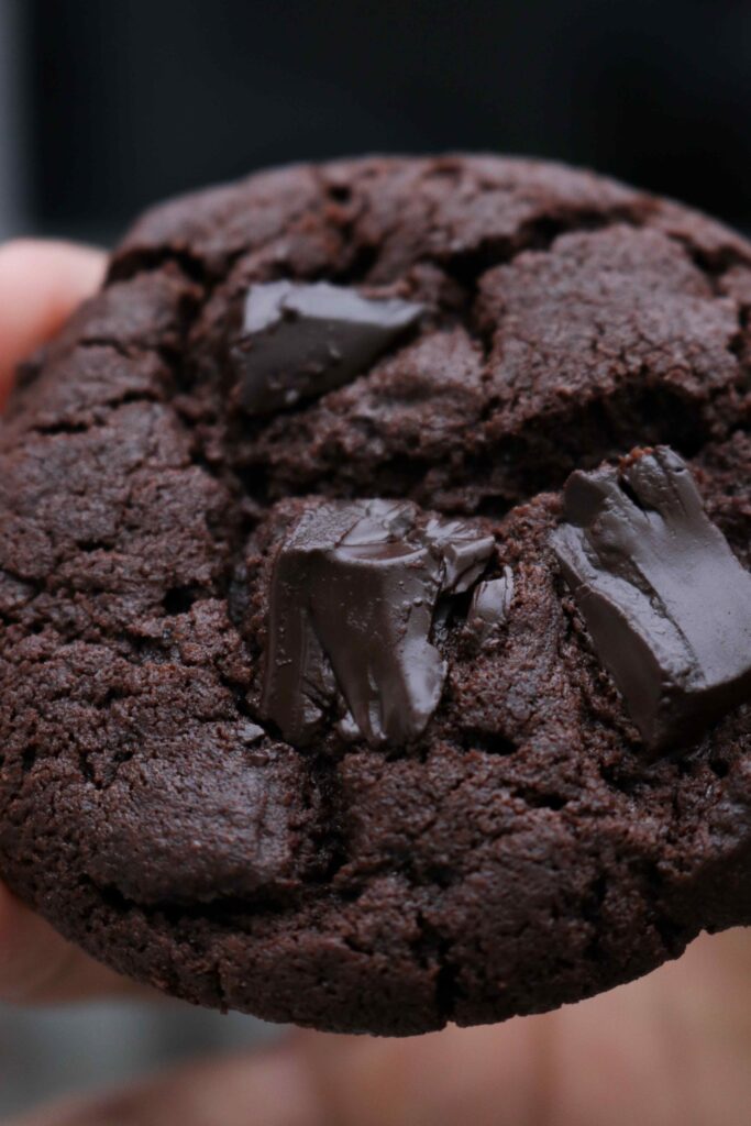 eggless double chocolate chip cookie