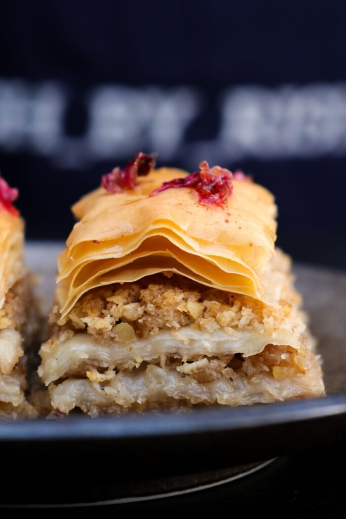 coconut and walnut baklava