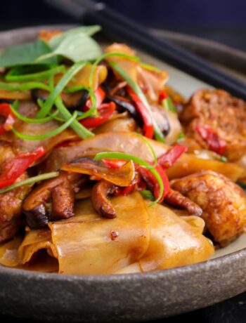 vegan Thai drunken noodles