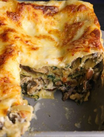 mushroom and chestnut lasagne