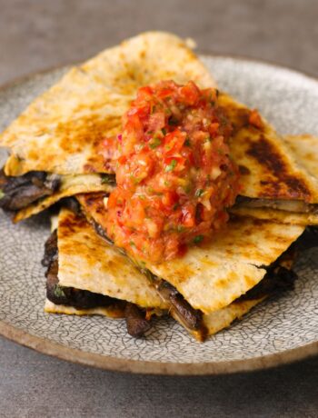 Masala Mushroom Quesadillas