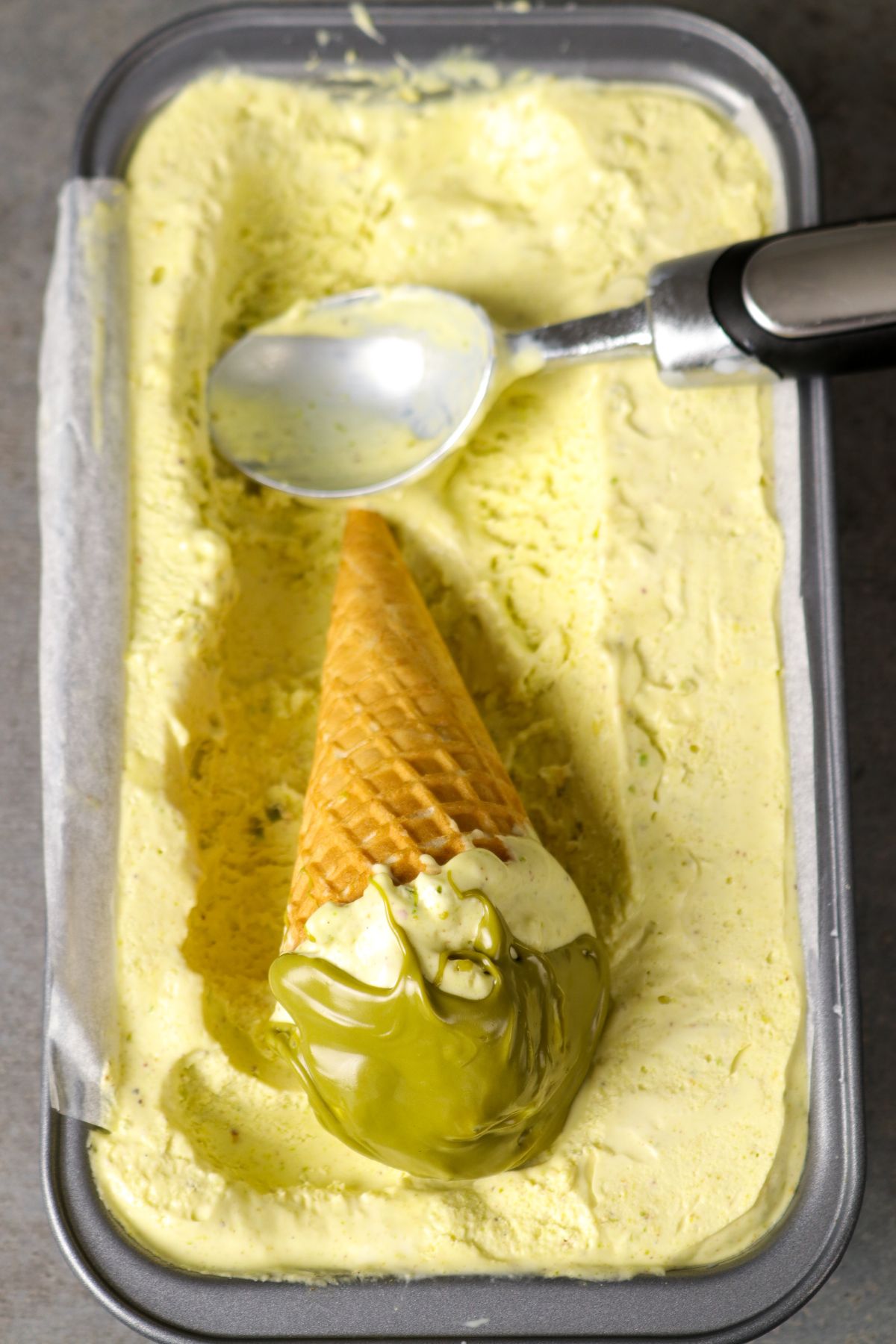 no churn Pistachio Ice Cream