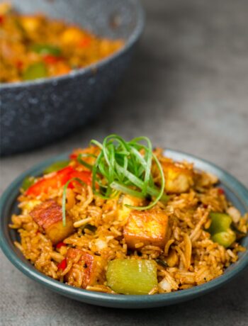 garlic pepper paneer fried rice